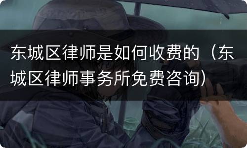 东城区律师是如何收费的（东城区律师事务所免费咨询）