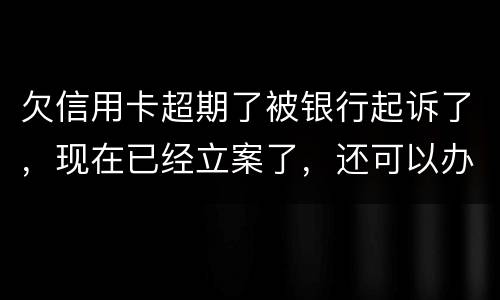 欠信用卡超期了被银行起诉了，现在已经立案了，还可以办分期还款吗