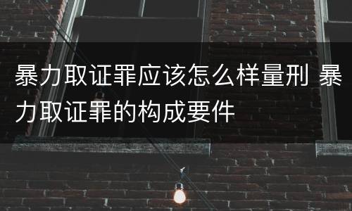 暴力取证罪应该怎么样量刑 暴力取证罪的构成要件