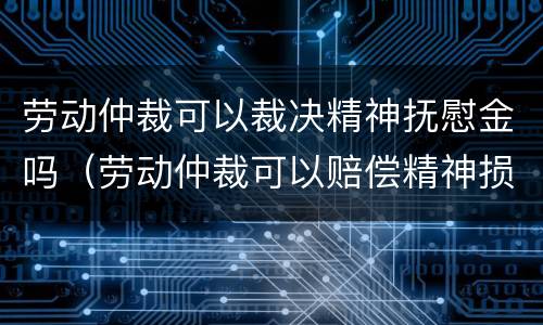 劳动仲裁可以裁决精神抚慰金吗（劳动仲裁可以赔偿精神损伤吗）