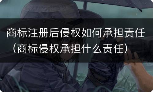 商标注册后侵权如何承担责任（商标侵权承担什么责任）