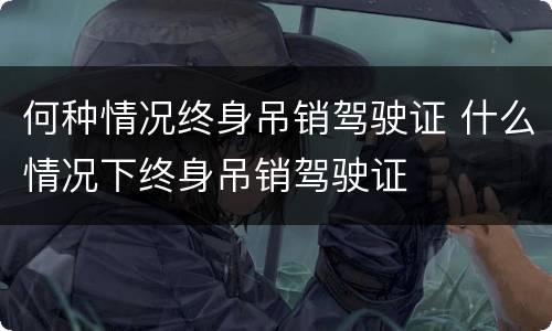 何种情况终身吊销驾驶证 什么情况下终身吊销驾驶证