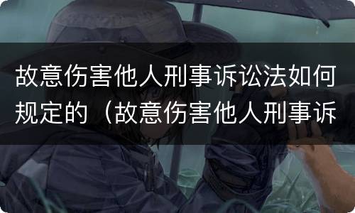 故意伤害他人刑事诉讼法如何规定的（故意伤害他人刑事诉讼法如何规定的）