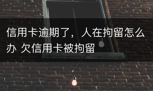 信用卡逾期了，人在拘留怎么办 欠信用卡被拘留