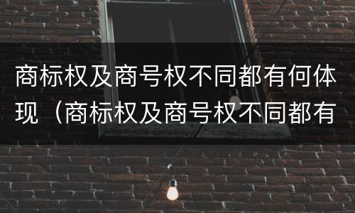 商标权及商号权不同都有何体现（商标权及商号权不同都有何体现）